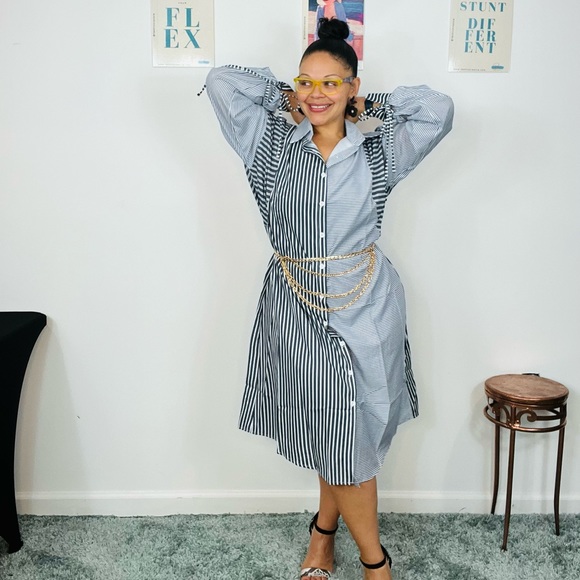 Striped Dress: 2XL - Picture 1 of 6